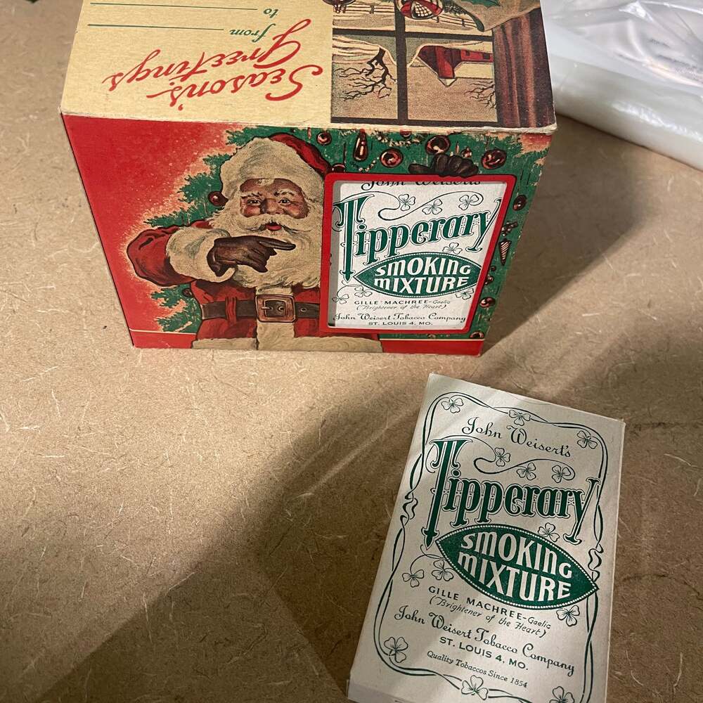 Vintage John Weisert's Tipperary Tobacco Holiday Box with Inserts